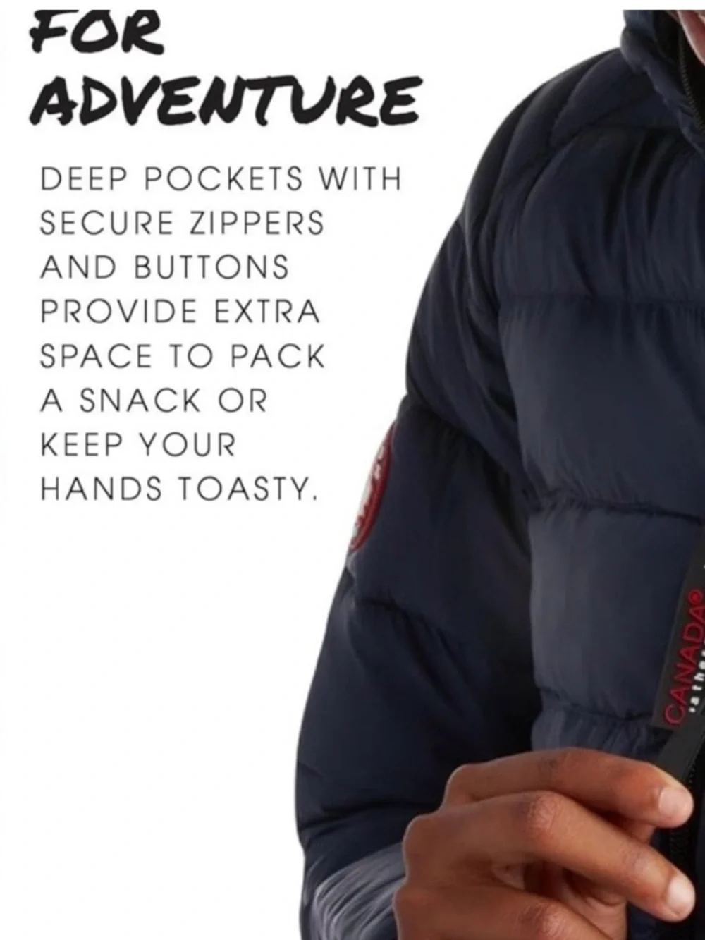 Canada Weather Gear Hooded Jacket Winter Coat Navy Blue L With Travel Bag